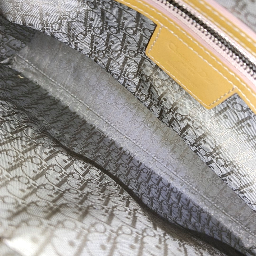 Lady Dior Large Cannage Patent Lambskin Yellow