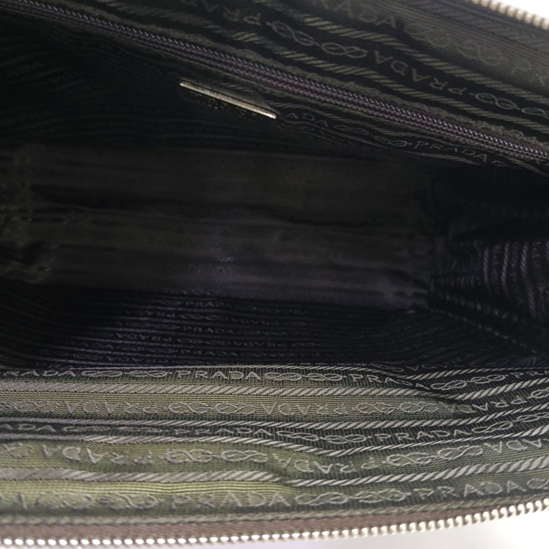 Nylon Top Handle Bag Green