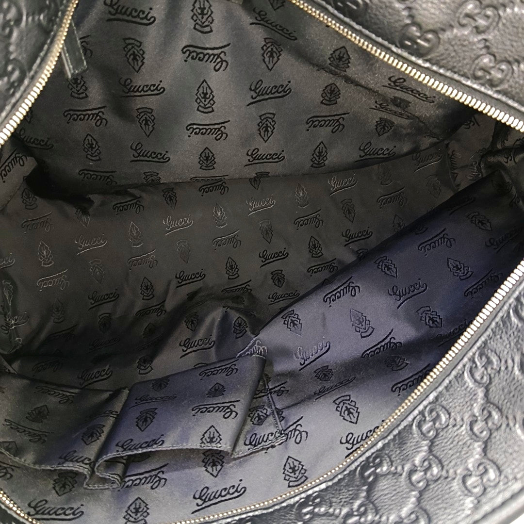 GG Imprime Monogram Calfskin Black