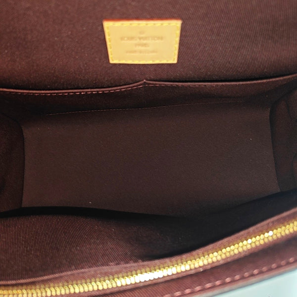 CLUNY MM Monogram Coated Canvas Brown
