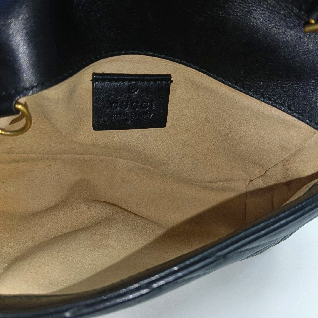 GG Marmont Mini Quilted Calfskin Black