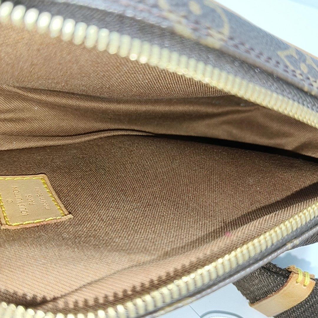 GANGE Monogram Coated Canvas Brown