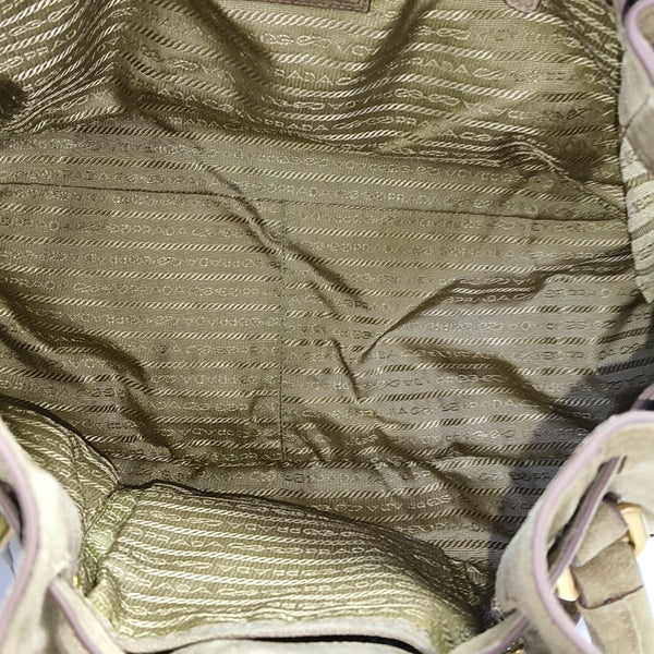 Suede Tote Bag Gray