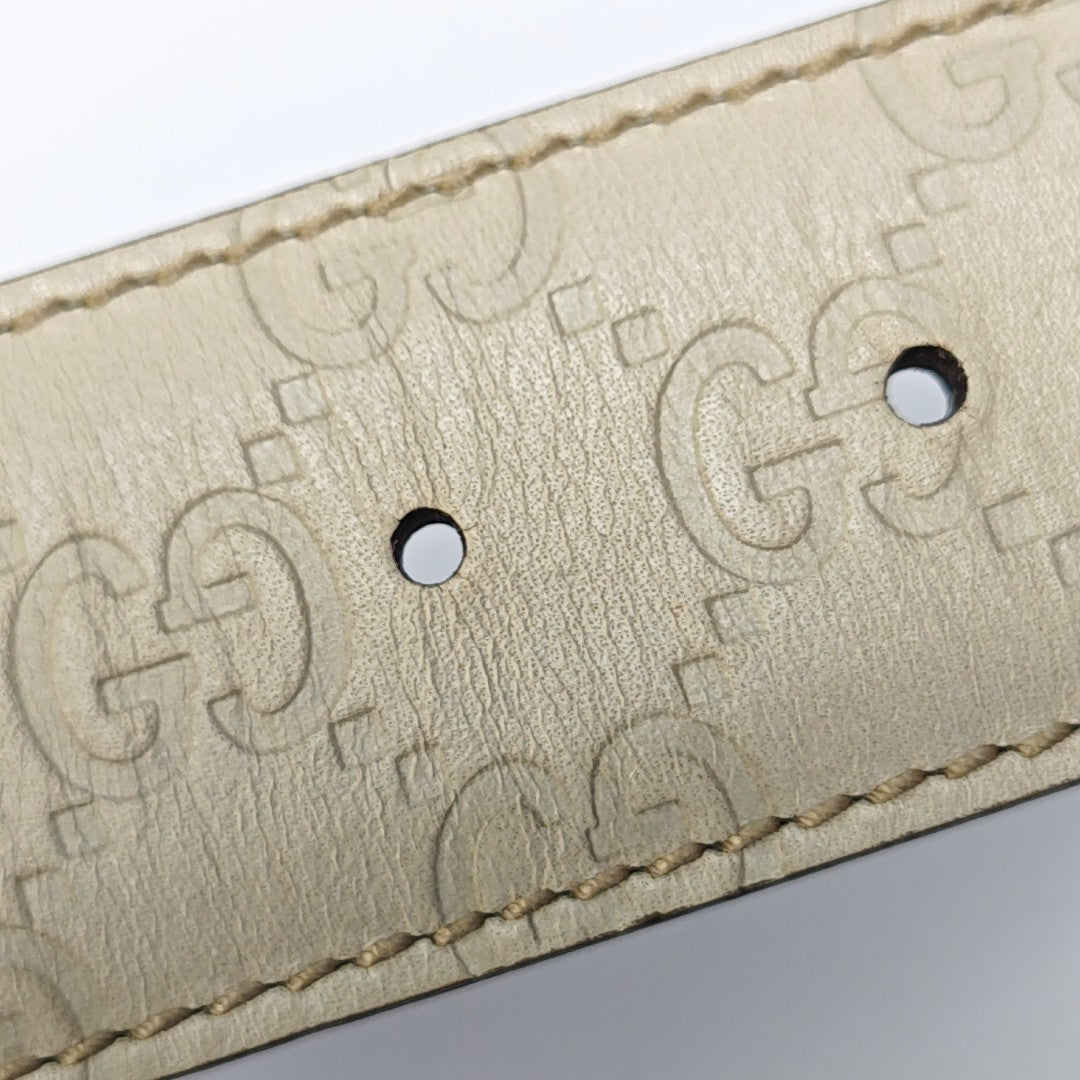 Leather Belt White