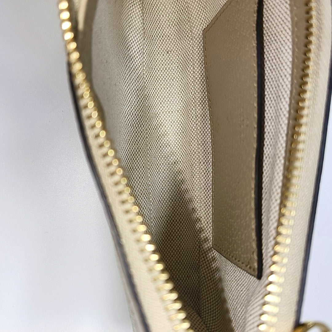 Ophidia Mini Monogram Coated Canvas Beige