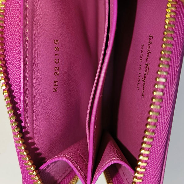 Ginny Calfskin Purple Wallet