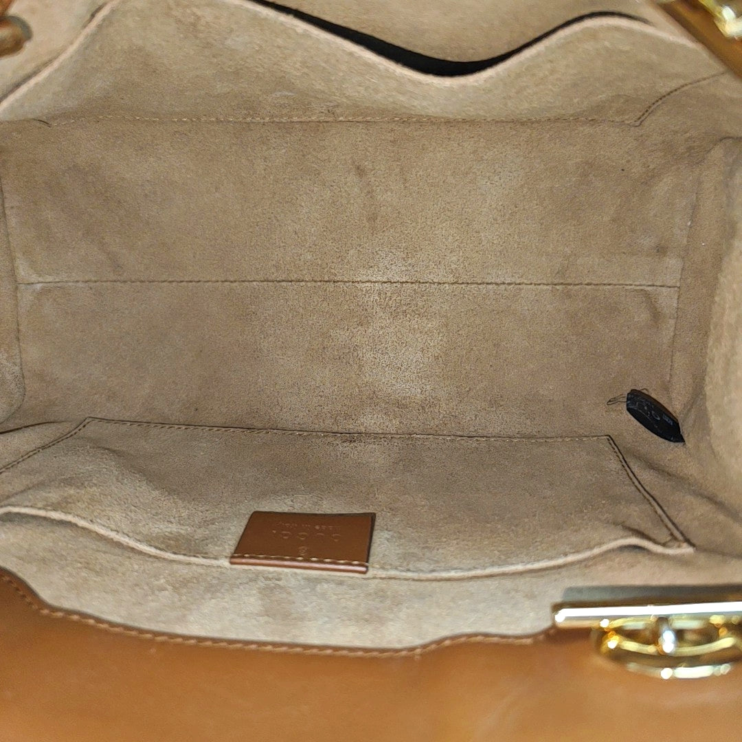 Padlock Small Monogram Coated Canvas Beige
