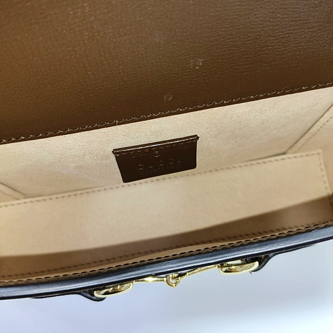 Horsebit 1955 Mini Monogram Coated Canvas Beige