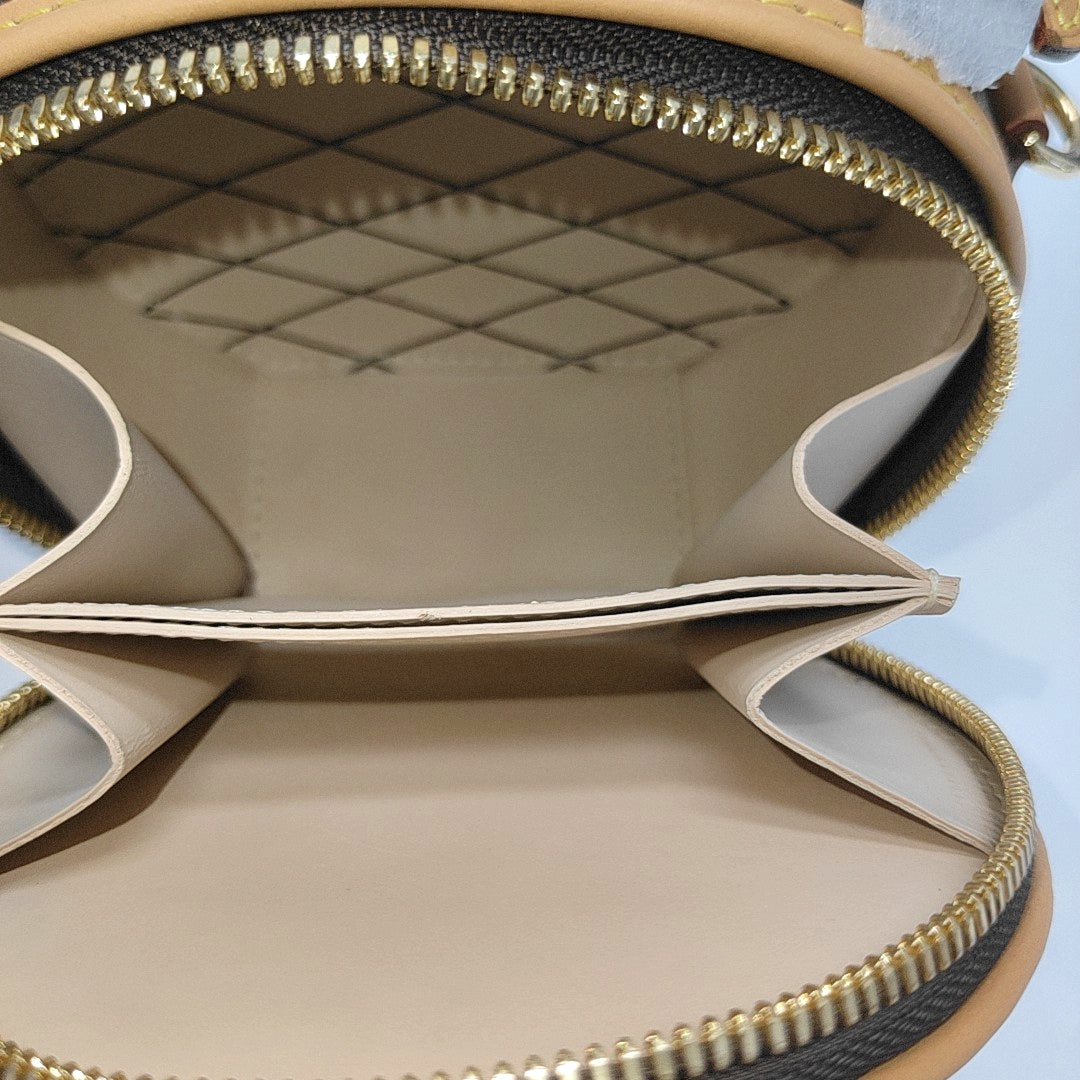 BOITE CHAPEAU Mini Monogram Coated Canvas Brown