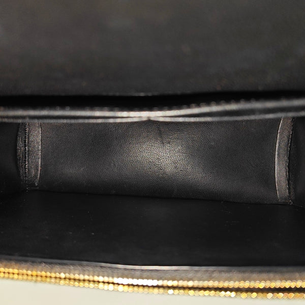 Quilted Calfskin Shoulder Bag Black