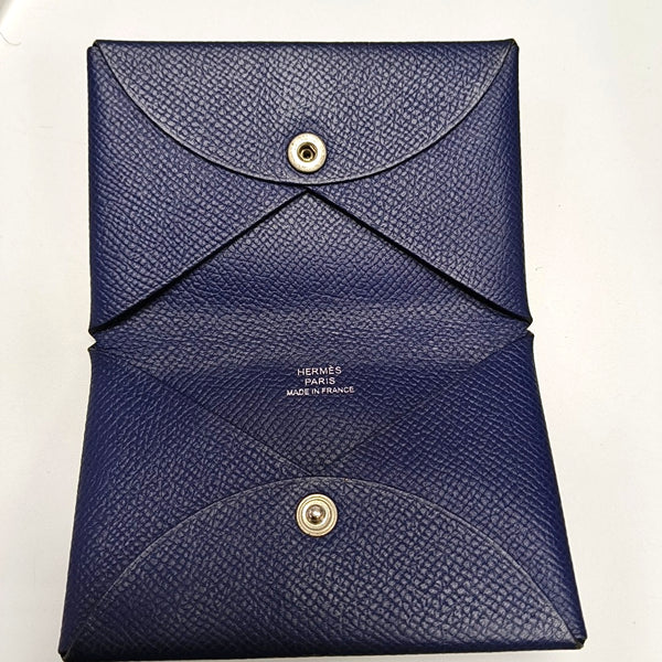 Calvi Epsom Blue Card Holder