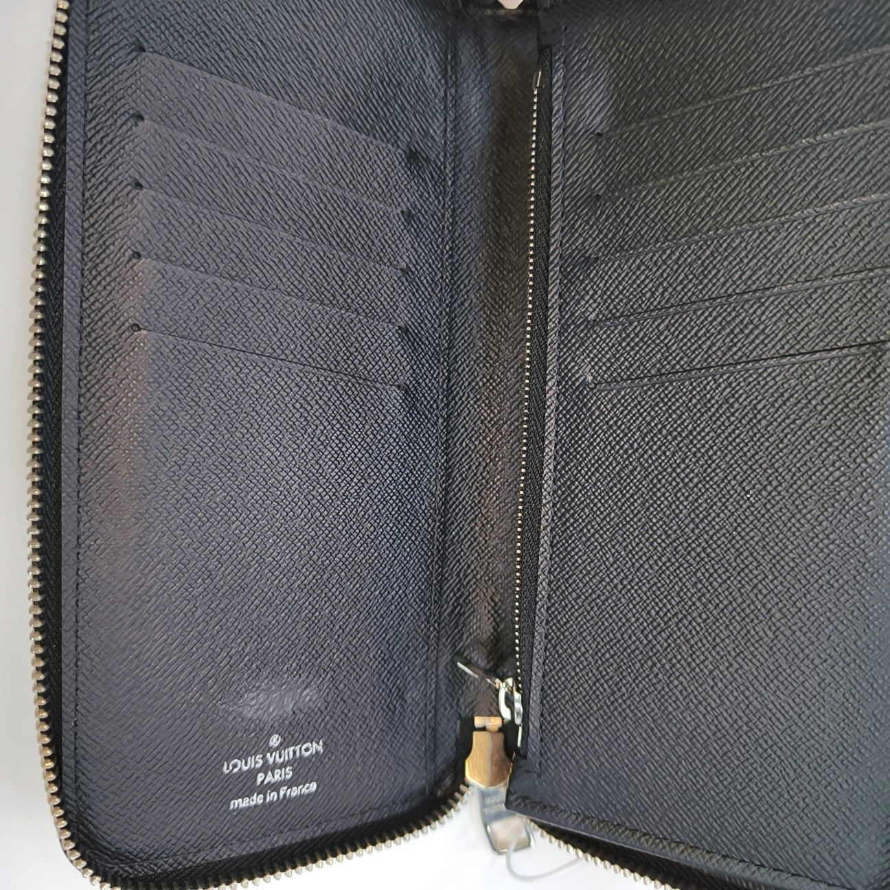 ZIPPY Damier Graphite Coated Canvas Gray