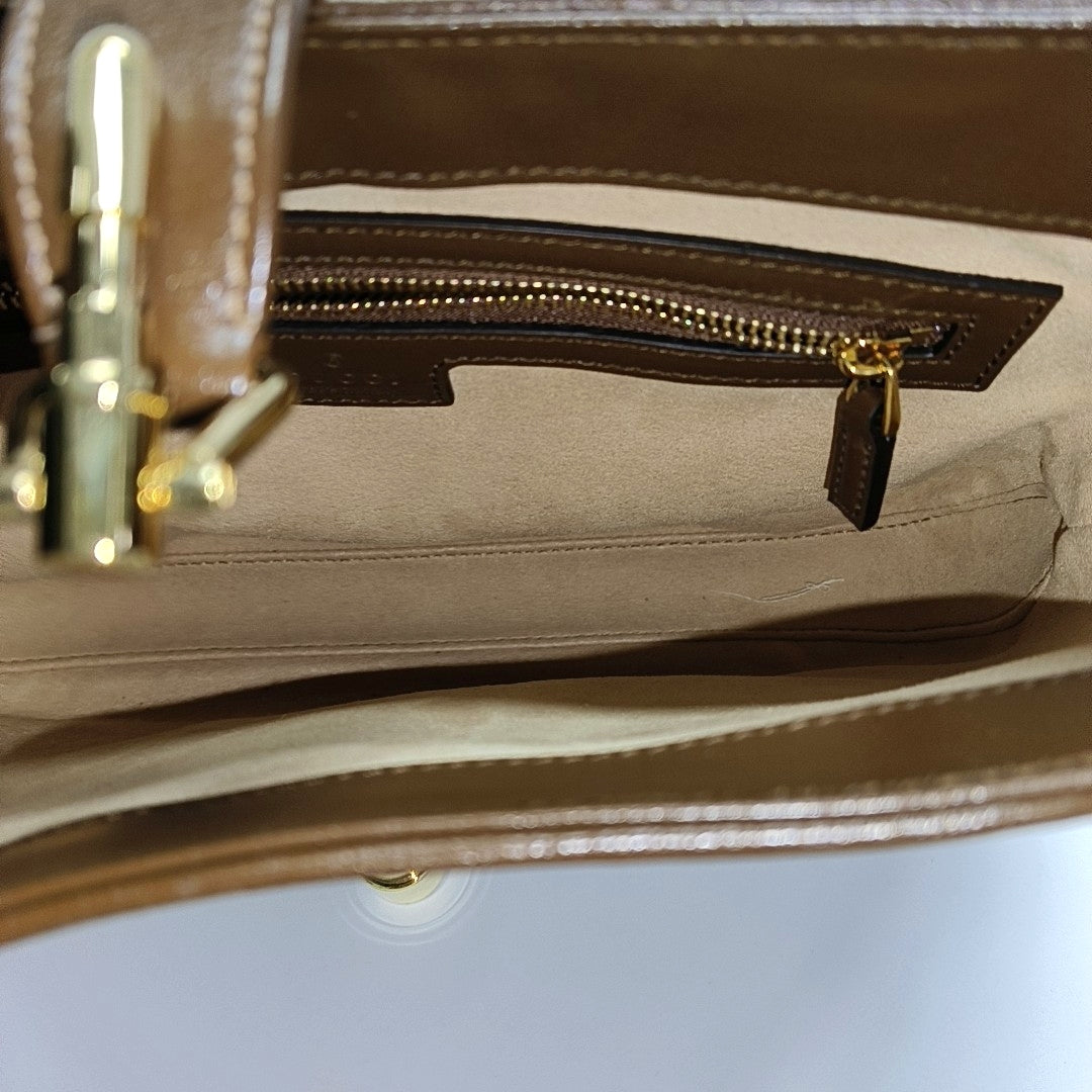 Jackie 1961 Small Monogram Coated Canvas Beige