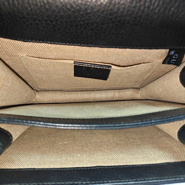 Interlocking G Small Calfskin Black