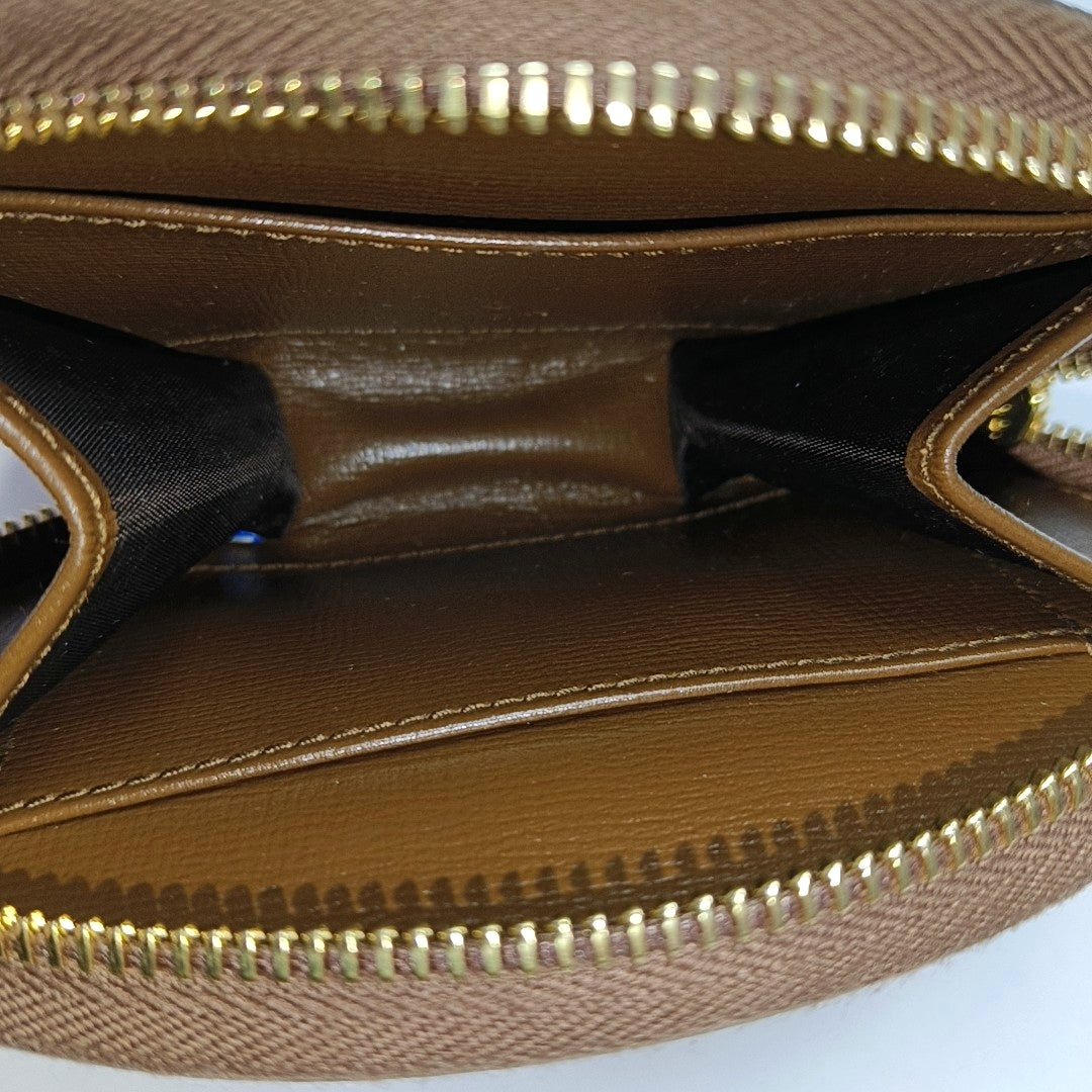 Authenticated pre-owned  Horsebit 1955 Monogram Coated Canvas Beige Coin Purse - Coin Purse at Looply