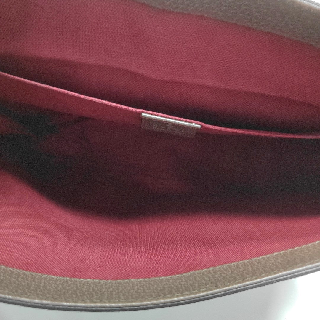 Monogram Coated Canvas Shoulder Bag Brown