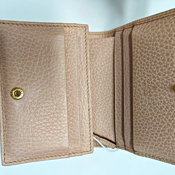 GG Marmont Mini Calfskin Pink Wallet