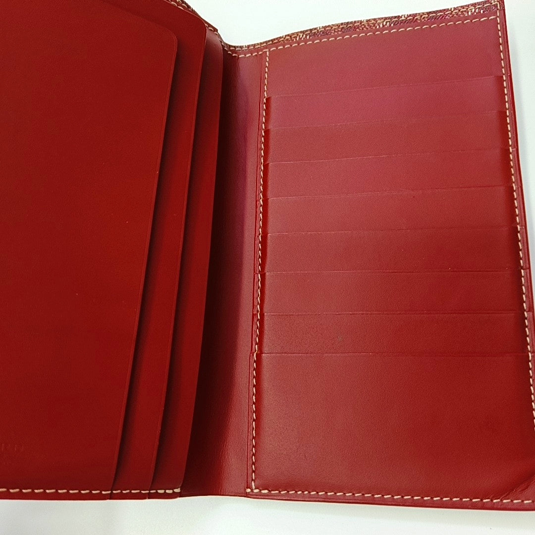 Saint-Marc Coated Canvas Red Wallet