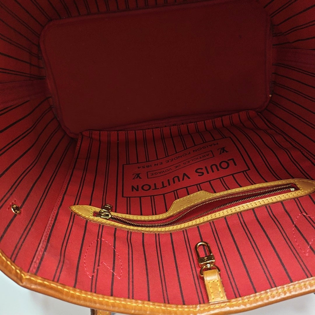 NEVERFULL MM Monogram Coated Canvas Brown