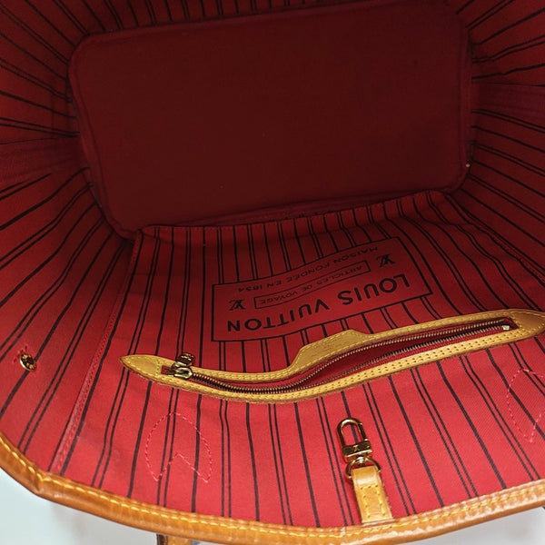 NEVERFULL MM Monogram Coated Canvas Brown