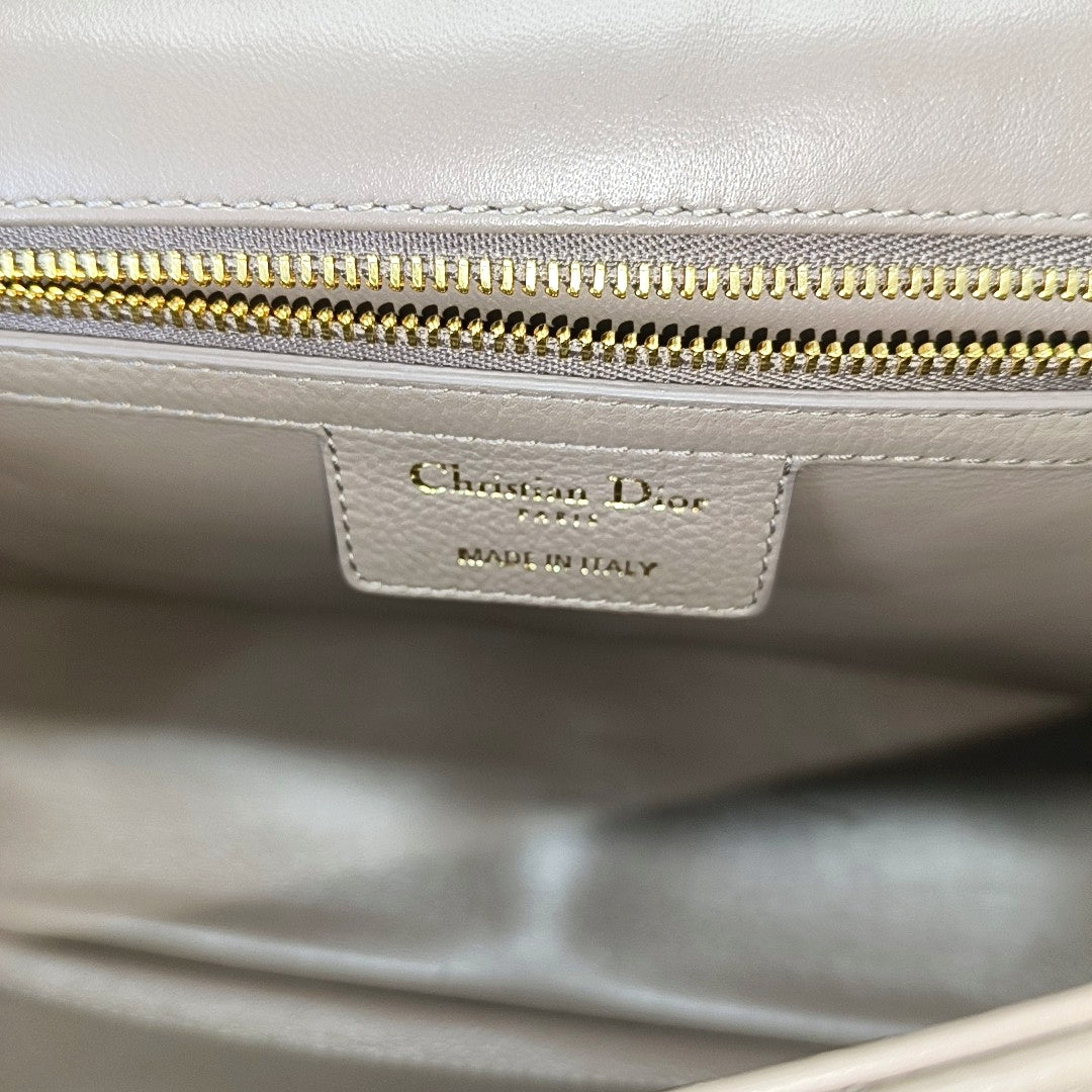 Dior Caro Large Cannage Calfskin Gray