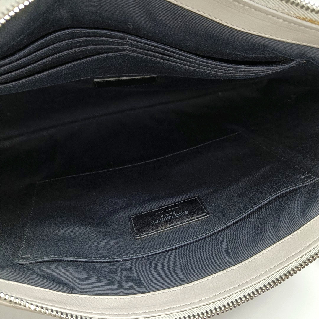MATELASSE Chevron Calfskin Gray
