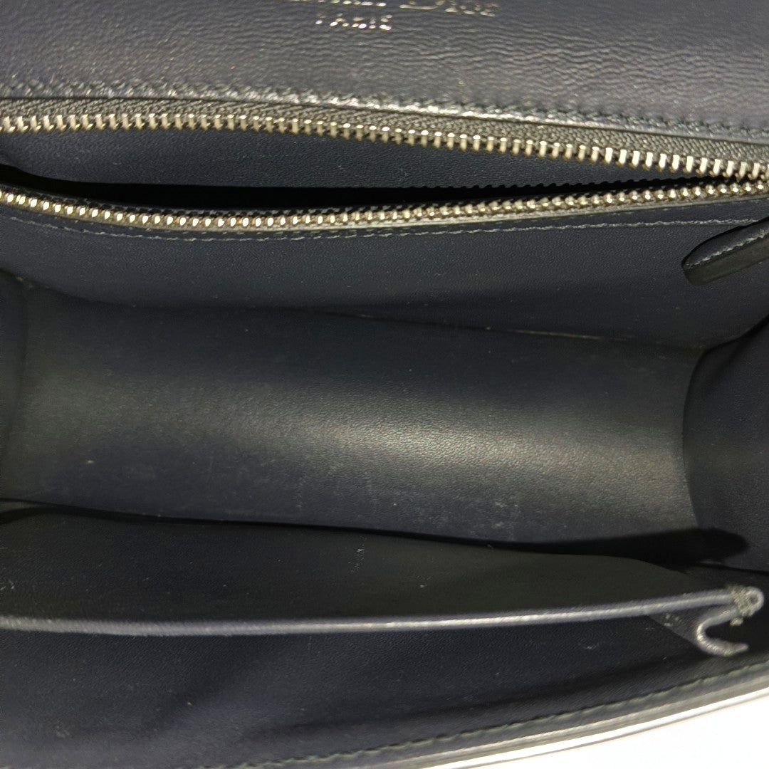 Diorama Small Cannage Calfskin Silver