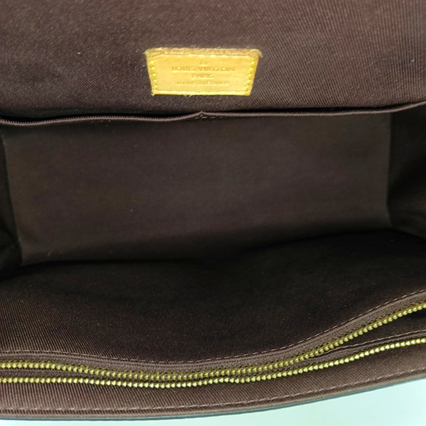 CLUNY MM Monogram Coated Canvas Brown