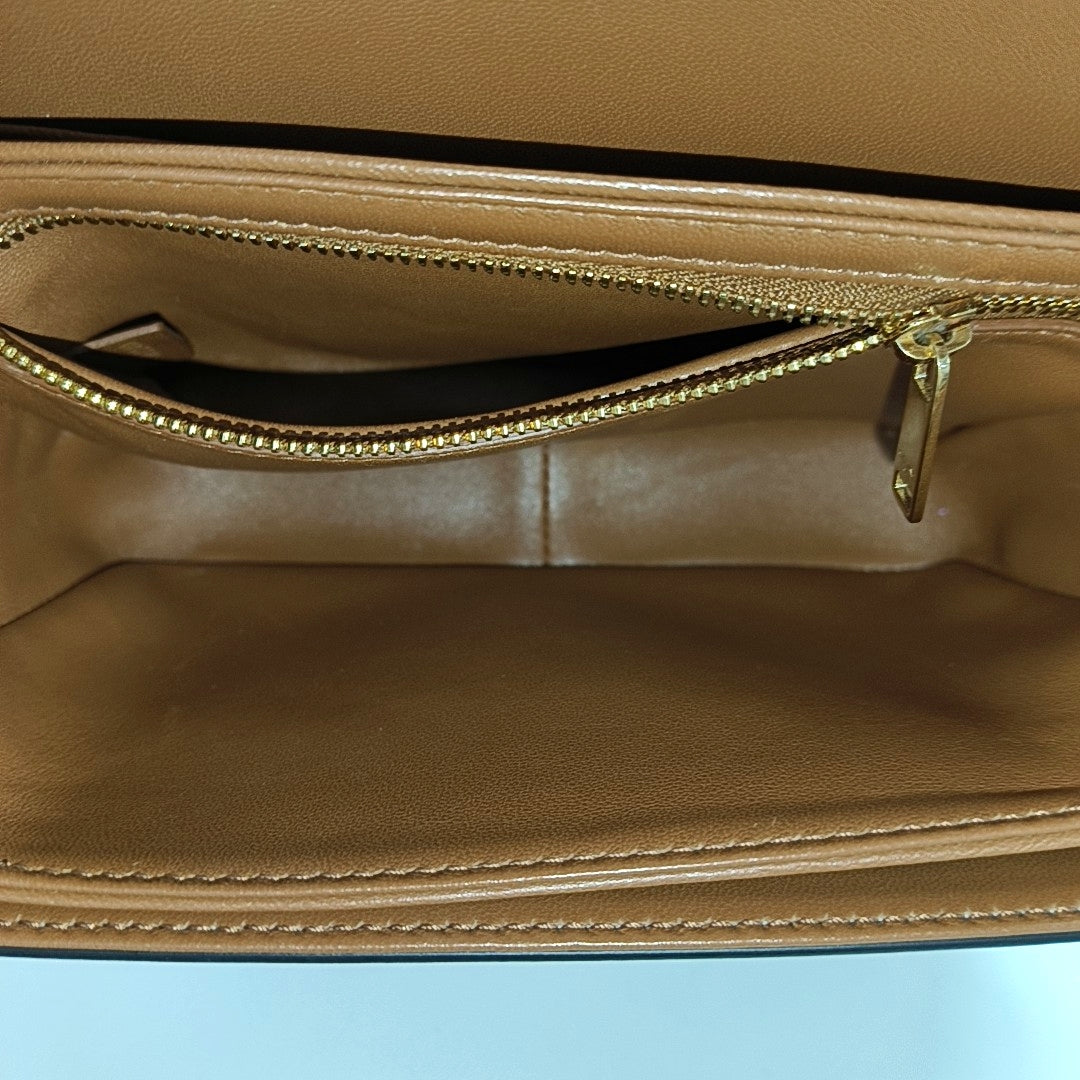 TRIOMPHE Small Coated Canvas Brown