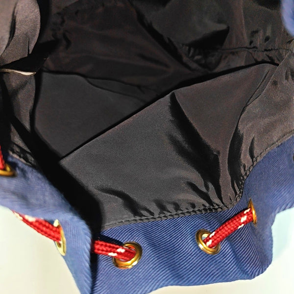 Fabric Bucket Bag Blue
