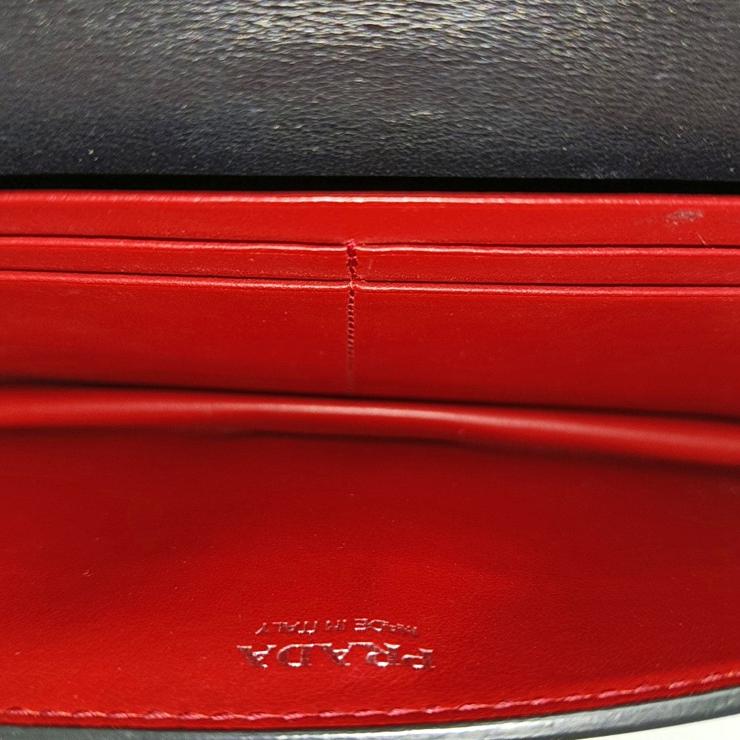 Elektra Mini Calfskin Black Wallet