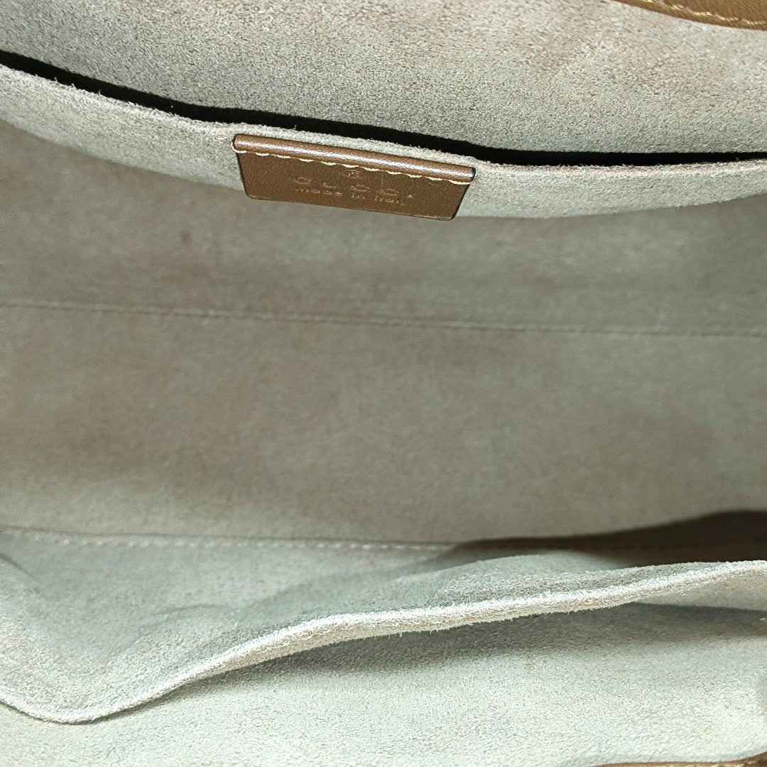 Padlock Small Monogram Coated Canvas Beige