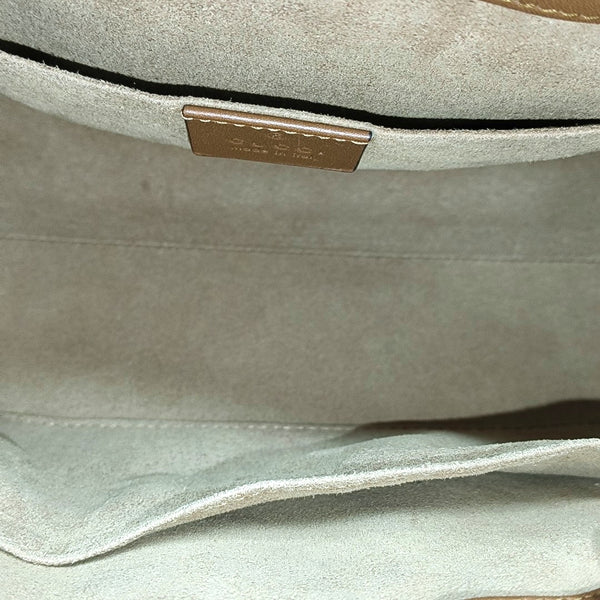 Padlock Small Monogram Coated Canvas Beige