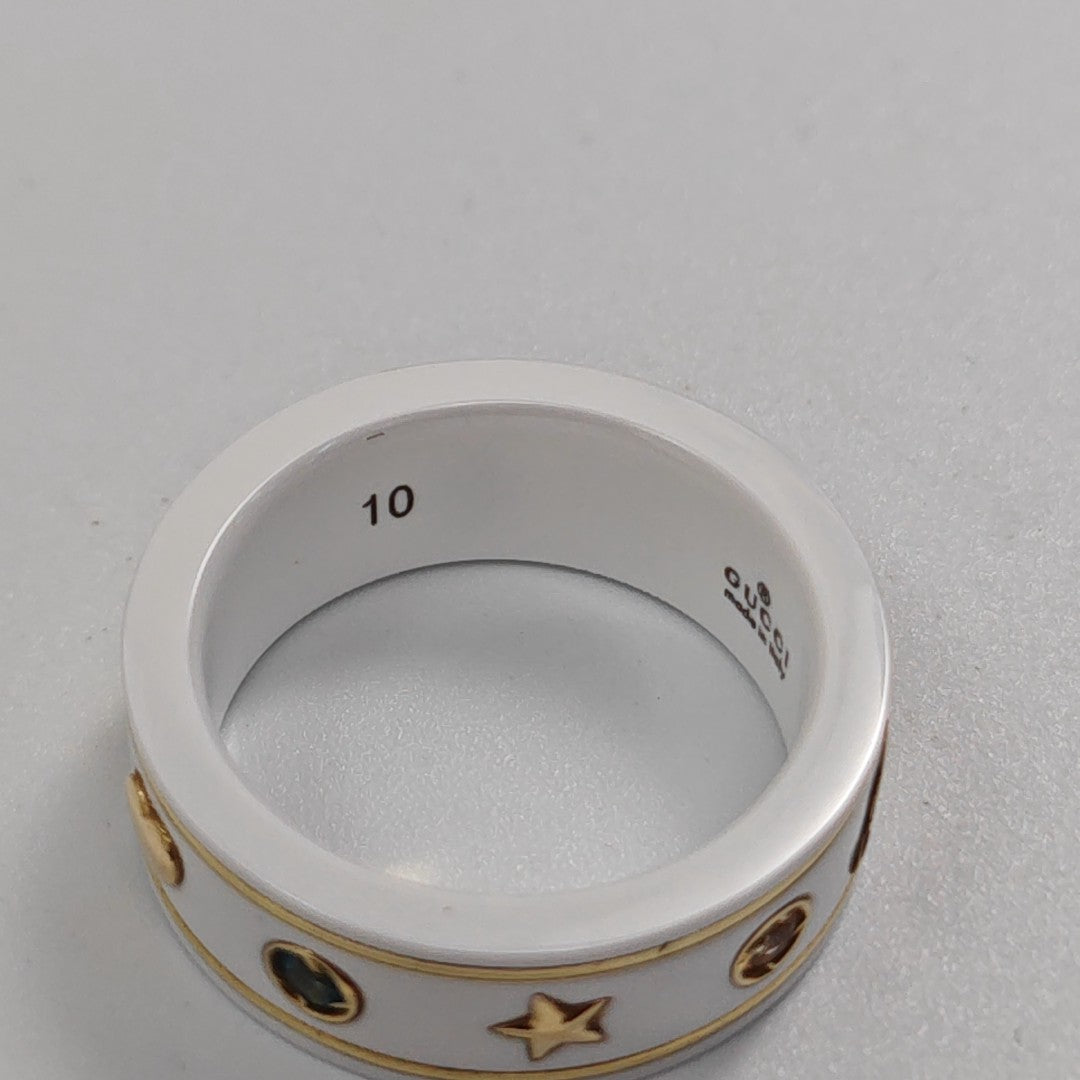 Anillo Icon de oro blanco de 18k HK 10