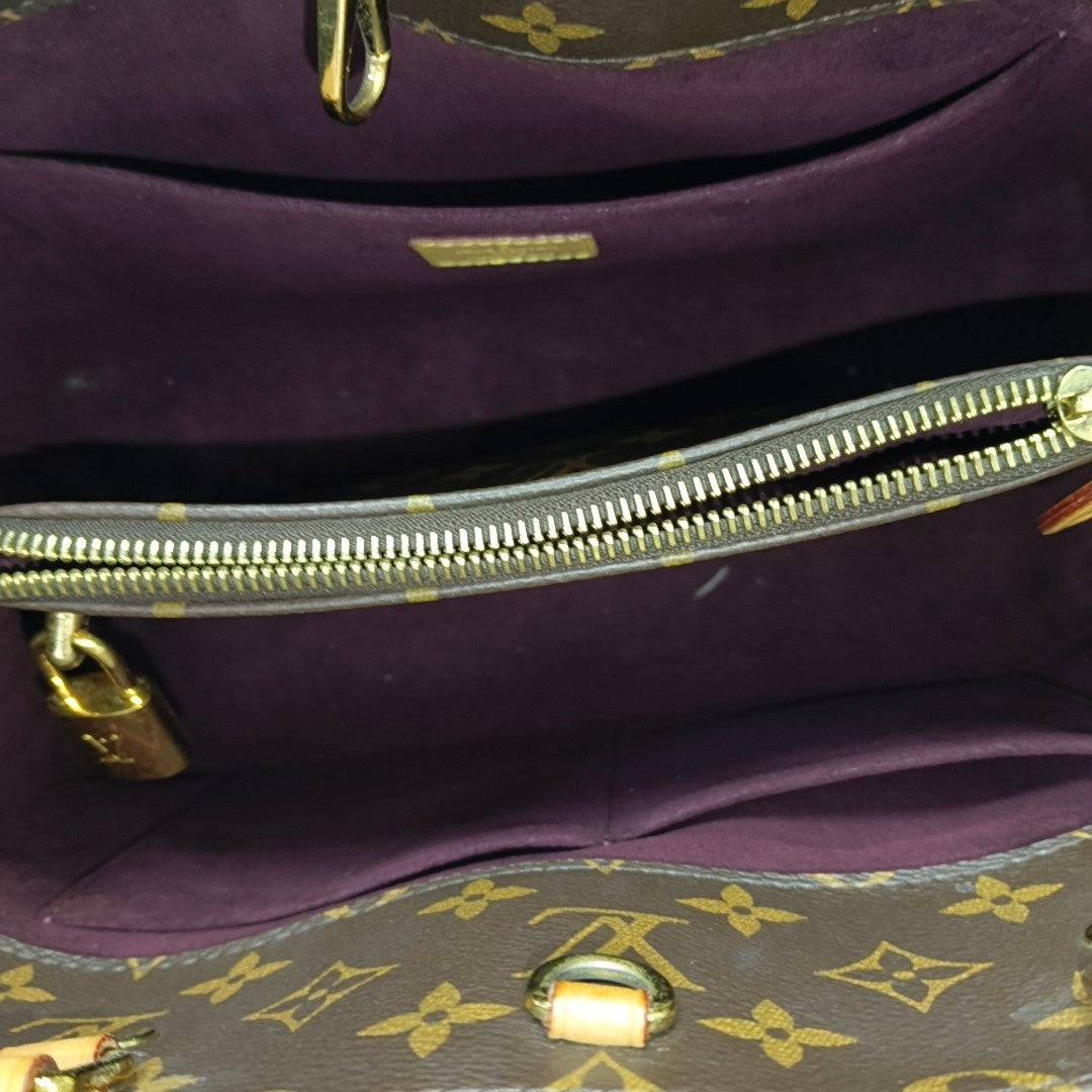 MONTAIGNE Monogram Coated Canvas Brown