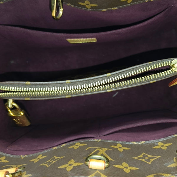 MONTAIGNE Monogram Coated Canvas Brown