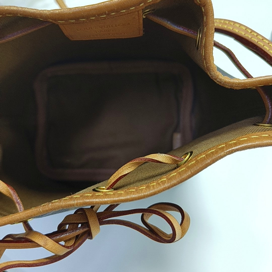 NÉONOÉ Nano Monogram Coated Canvas Brown