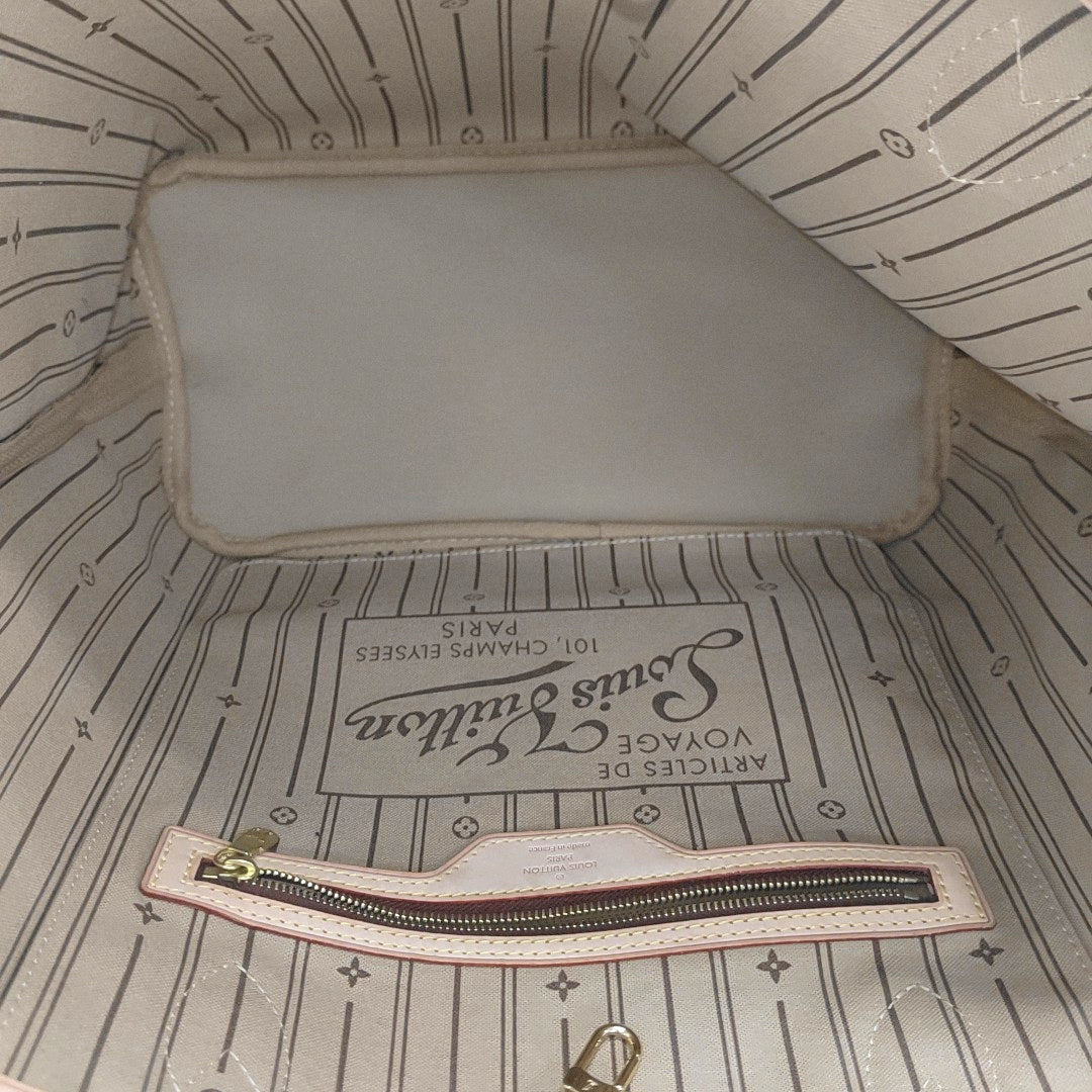 NEVERFULL MM Monogram Coated Canvas Brown