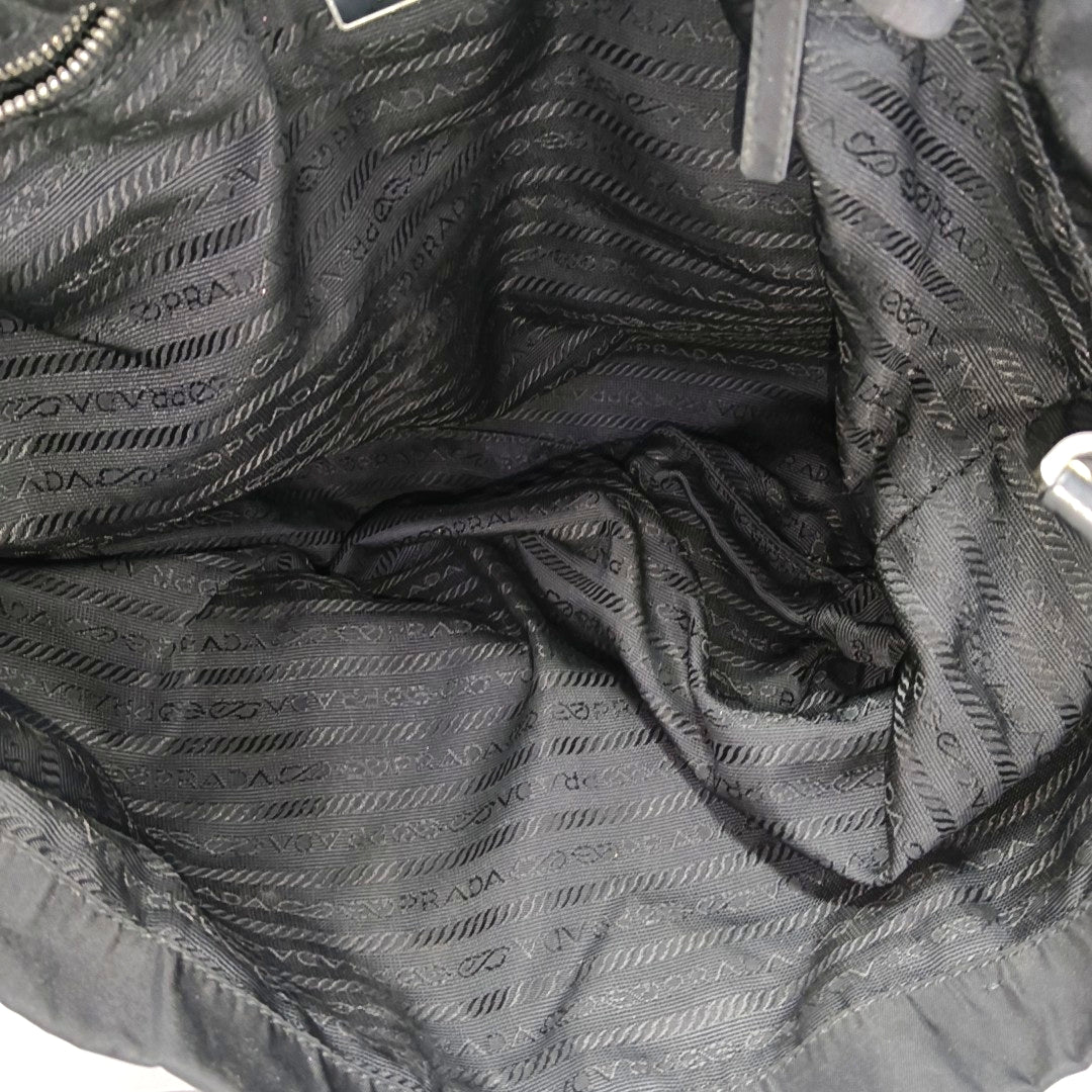 Nylon Shoulder Bag Black