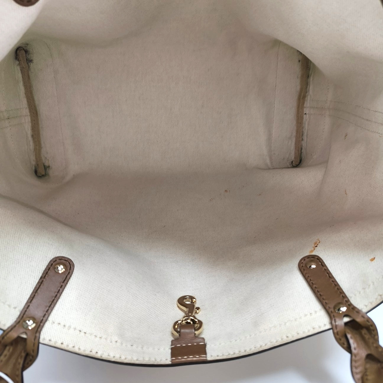Monogram Canvas Tote Bag Brown