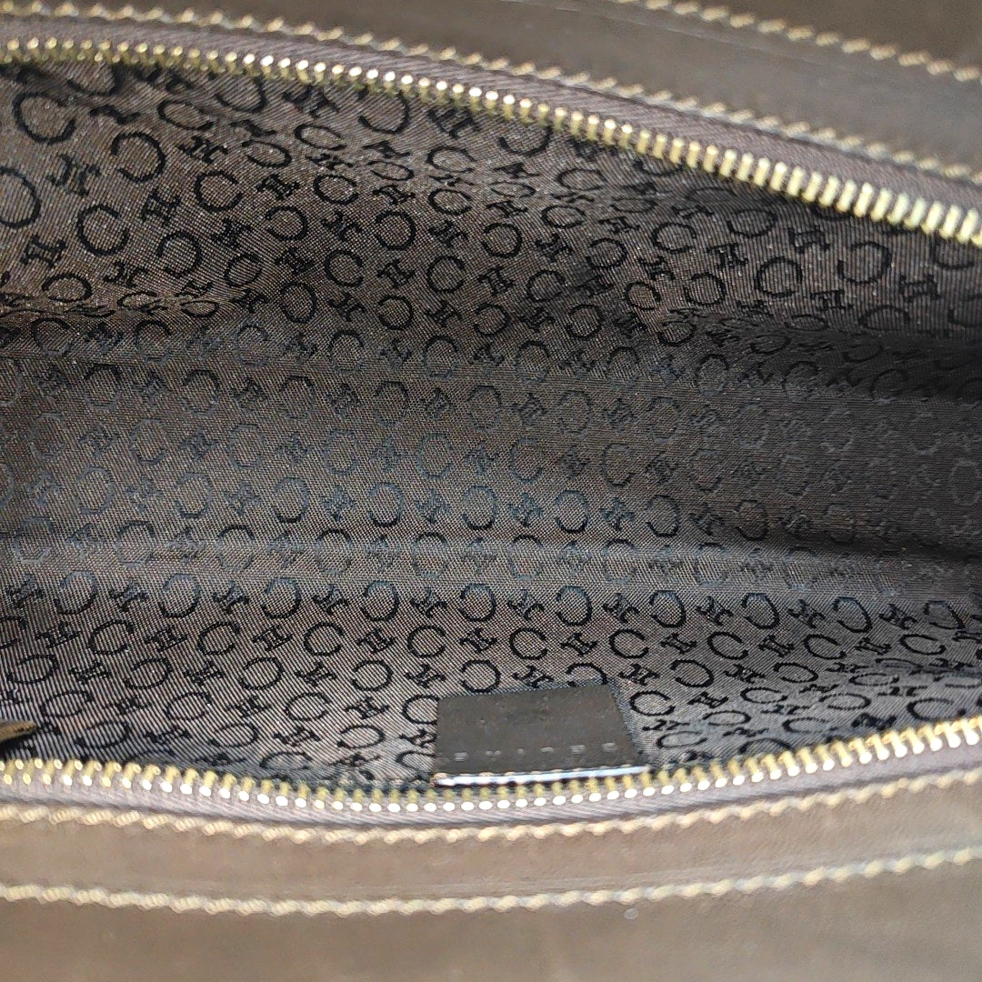 Canvas Top Handle Bag Brown