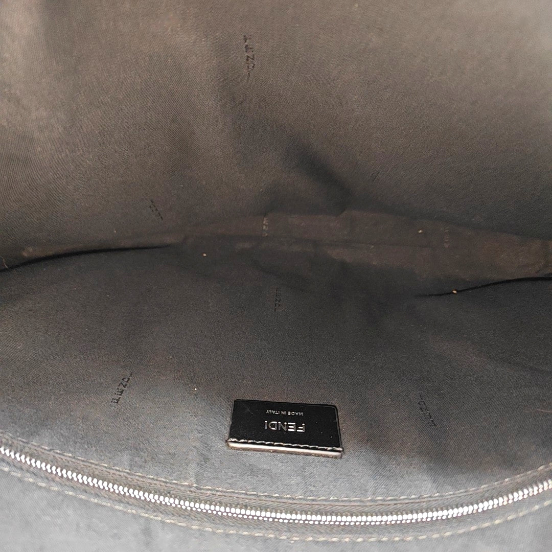 Coated Canvas Shoulder Bag Brown