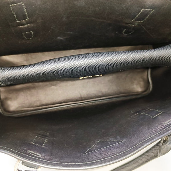 Double Medium Calfskin Black