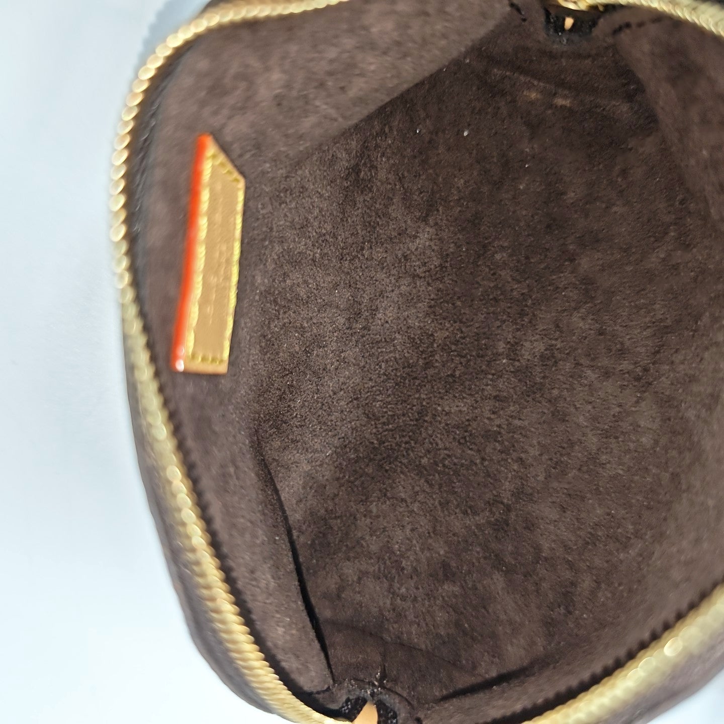 COSMETIC Monogram Coated Canvas Brown