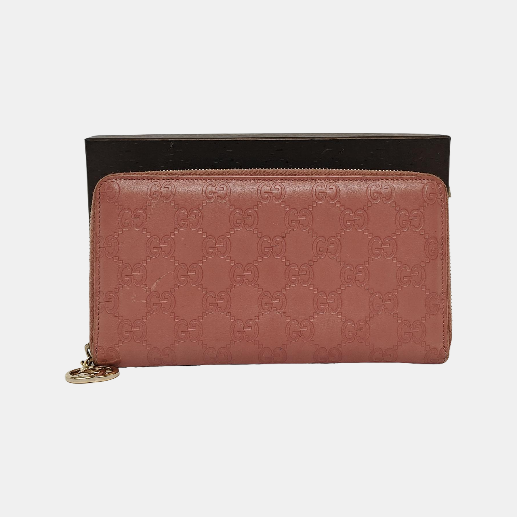 Signature Monogram Calfskin Pink Wallet