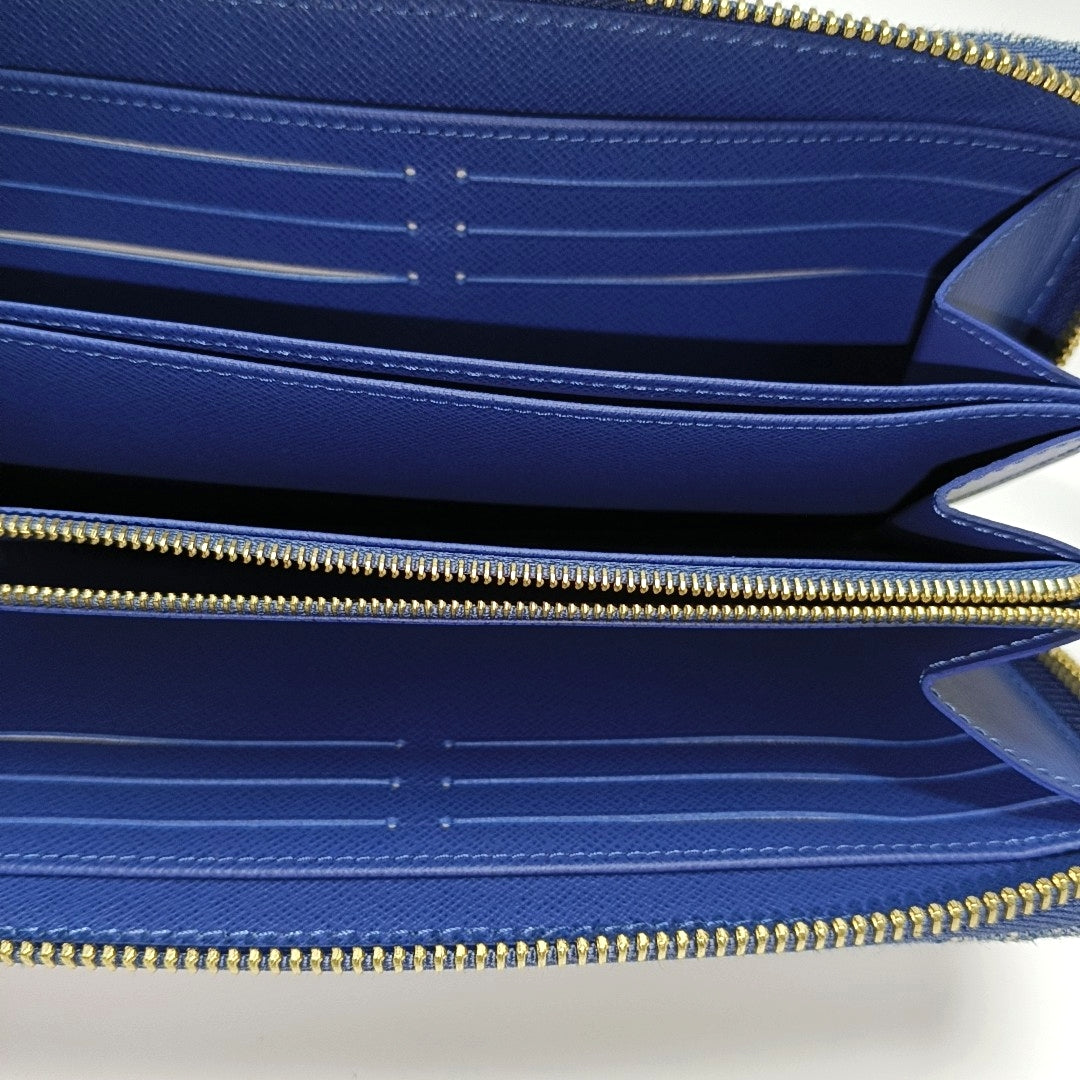 Monogram Fabric Wallet Blue