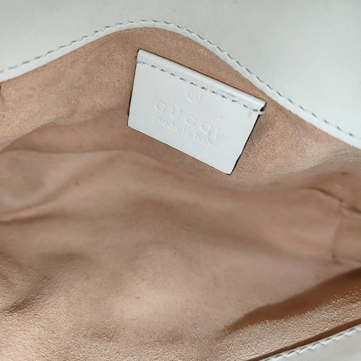GG Marmont Mini Quilted Calfskin White