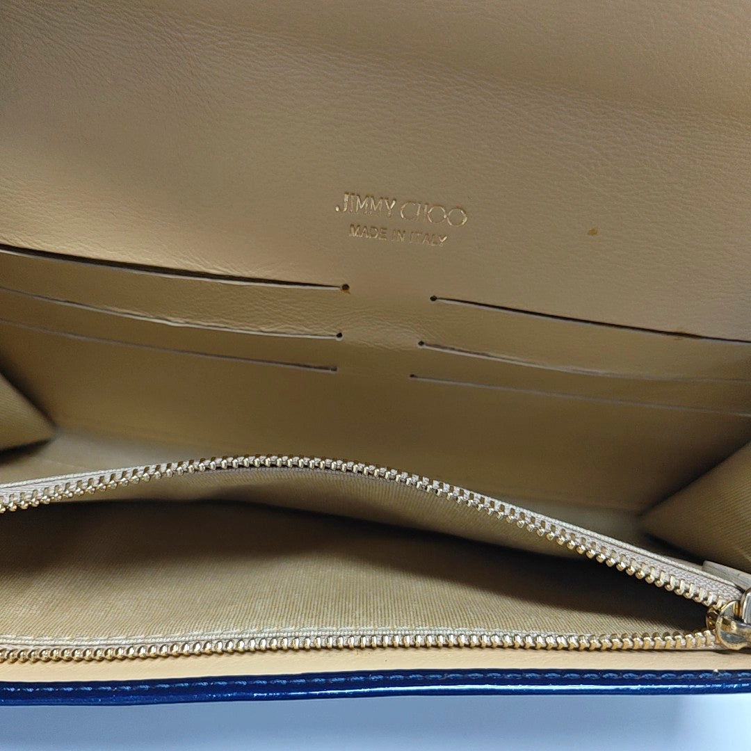 Patent Leather Top Handle Bag Blue