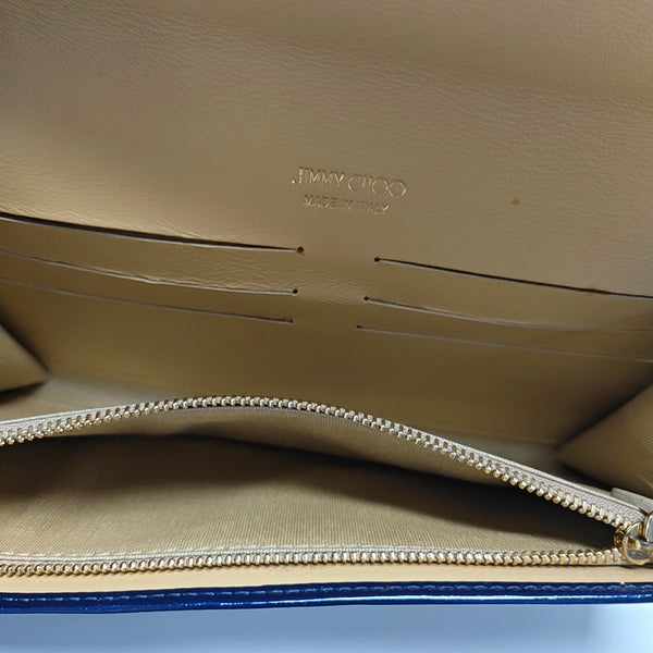 Patent Leather Top Handle Bag Blue