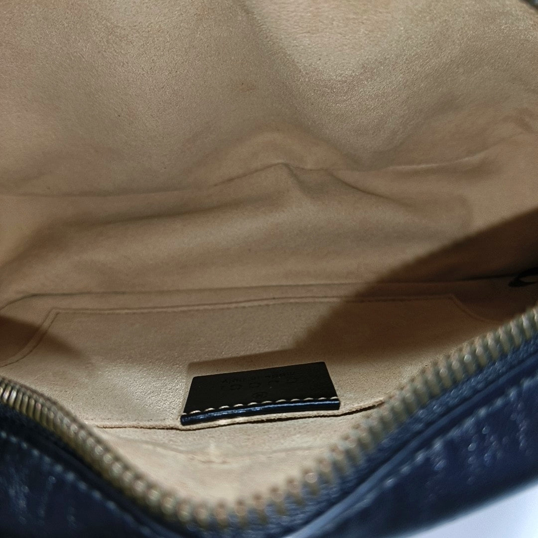 GG Marmont Small Quilted Calfskin Black